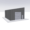 20x24 Garage Kit Package with Two Cars Inside