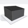 20x24 Garage Kit with three sections for car storage and workspace