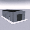 Complete 20x40 garage kit with all components ready for assembly