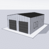 24x30 Garage Kit showing two car capacity storage solution