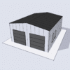 24x30 garage kit package contents displayed in a neat arrangement