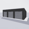 24x48 size Garage Kit with 4 parts displayed in image