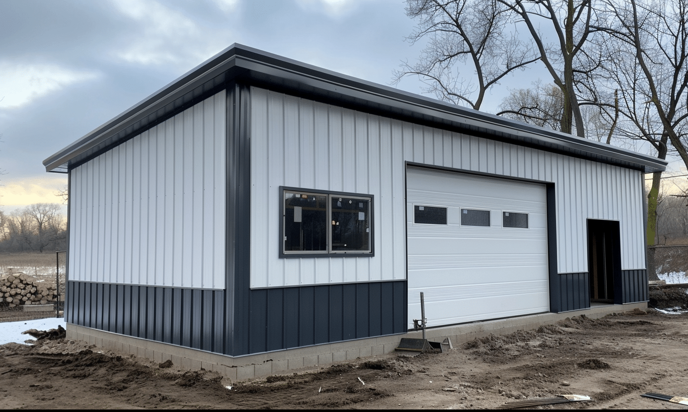 "Durable steel garage kit displaying magnificent design in Manitoba"