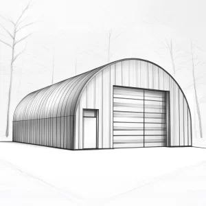 16 x 20 Arched Straight Quonset