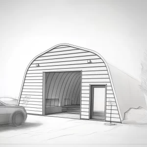 30 x 40 Peaked Dome Quonset