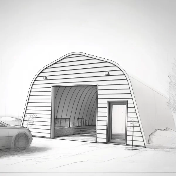 30 x 40 Peaked Dome Quonset