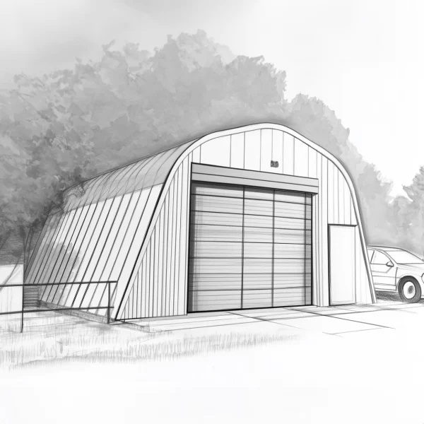 50 x 100 Peaked Dome Quonset