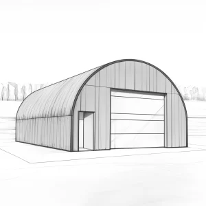 20 x 40 Arched Straight Quonset